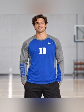 Nike Duke Blue Devils Elite Dri-FIT Long Sleeve Shirt Men’s Medium